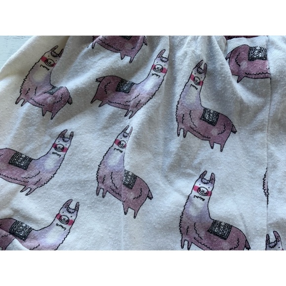 XS, MINKPINK, cream and purple llama print pajamas - Picture 7 of 7